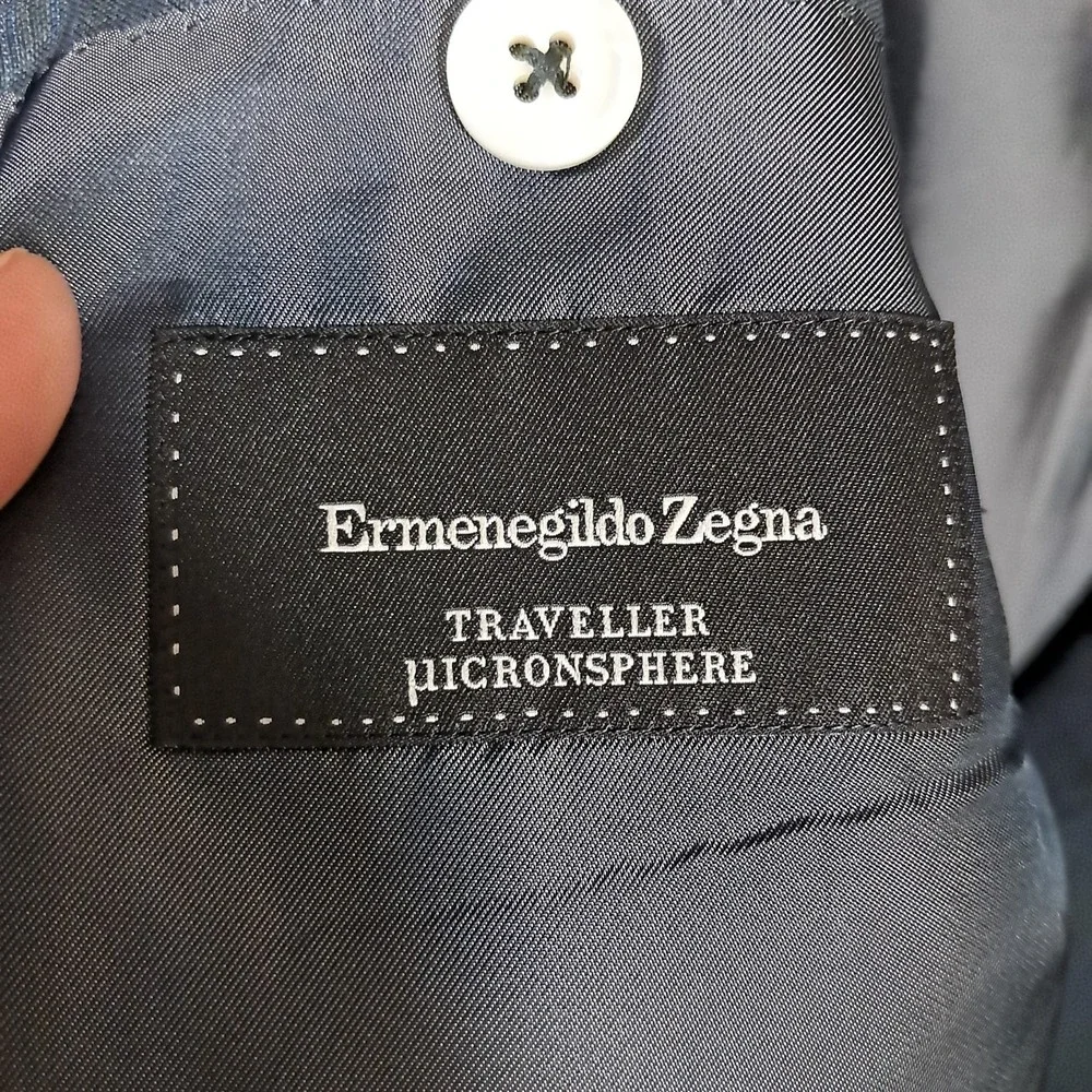 Ermenegildo Zegna Traveller Microsphere‎ Wool Mila Blazer Suit Jacket 54R = 44R